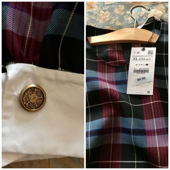 HECKED DRESS WITH BELT - Picture 8 of 8